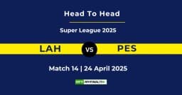 LAH vs PES Player Battle & Head to Head Team Stats – Pakistan Super League 2025