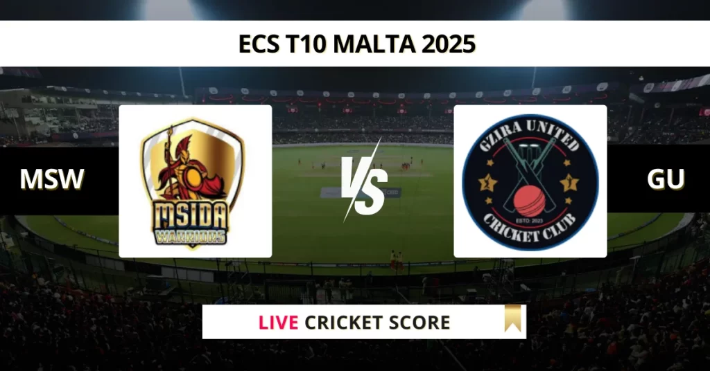 MSW vs GU Live Score: Scorecard, Ball by Ball Commentary – Match 2, ECS T10 Malta 2025