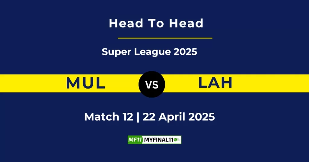 MUL vs LAH Head-to-Head Record in PSL: Full Stats and Match History