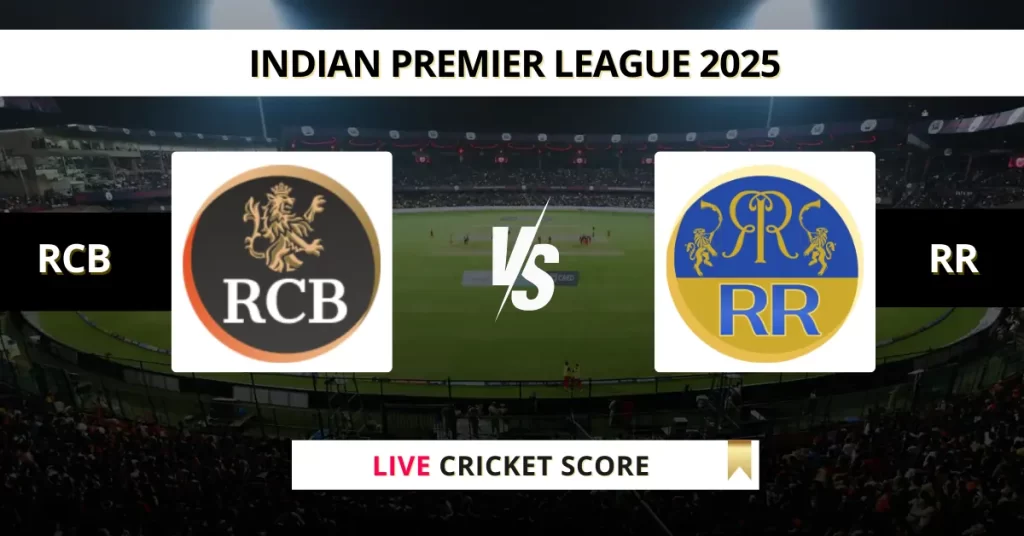 RCB vs RR Player Battle & Head to Head Team Stats – Indian Premier League 2025