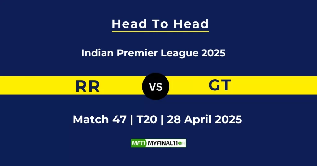 RR vs GT Player Battle & Head to Head Team Stats – Indian Premier League 2025