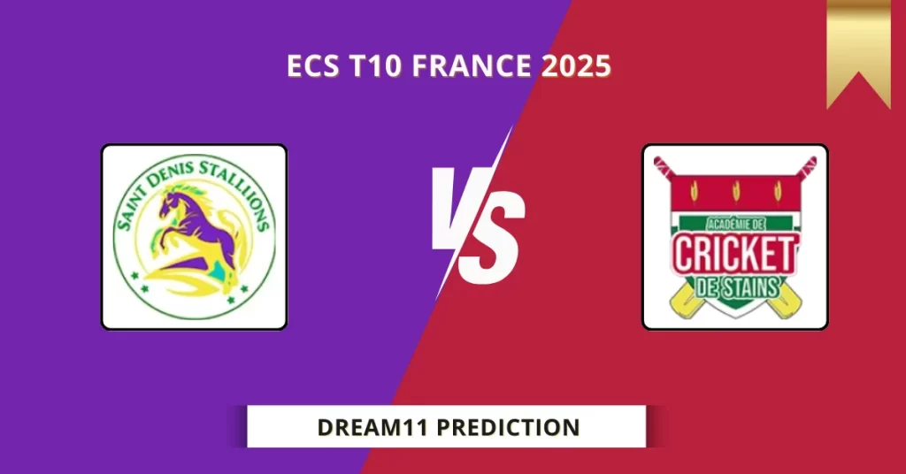 SDS vs ACS Dream11 Prediction Today: Match 27 Fantasy Tips, Captain & Vice Captain Pick | ECS T10 France 2025
