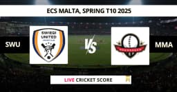 SWU vs MMA Live Score: Scorecard, Ball by Ball Commentary – Match 20, ECS T10 Malta 2025
