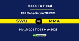 SWU vs MMA Player Battle & Head to Head Team Stats – ECS T10 Malta 2025