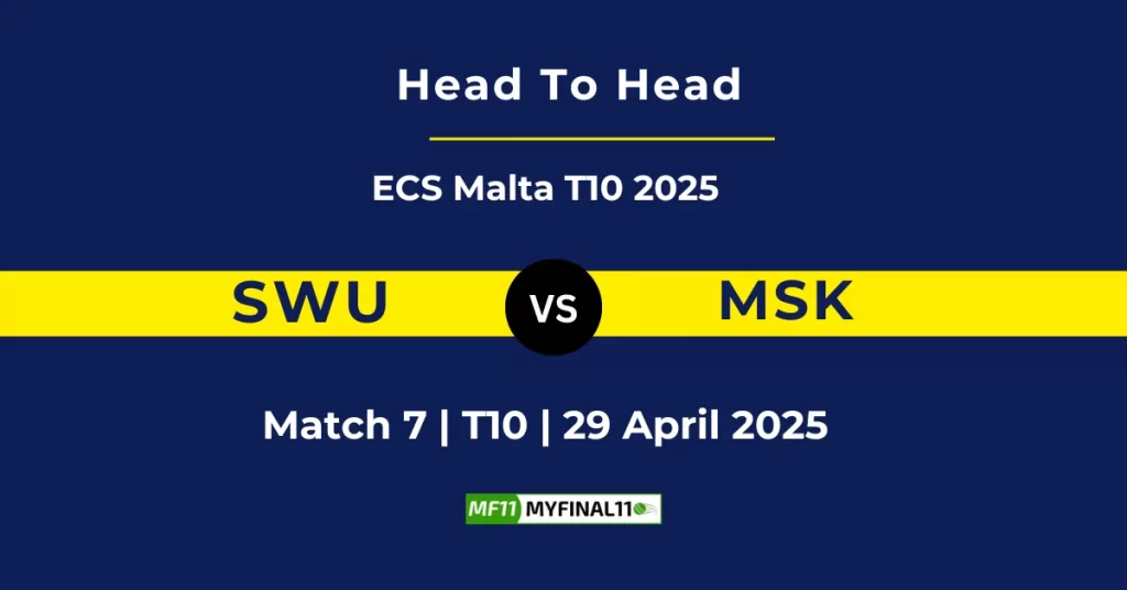 SWU vs MSK Player Battle & Head to Head Team Stats – ECS T10 Malta 2025