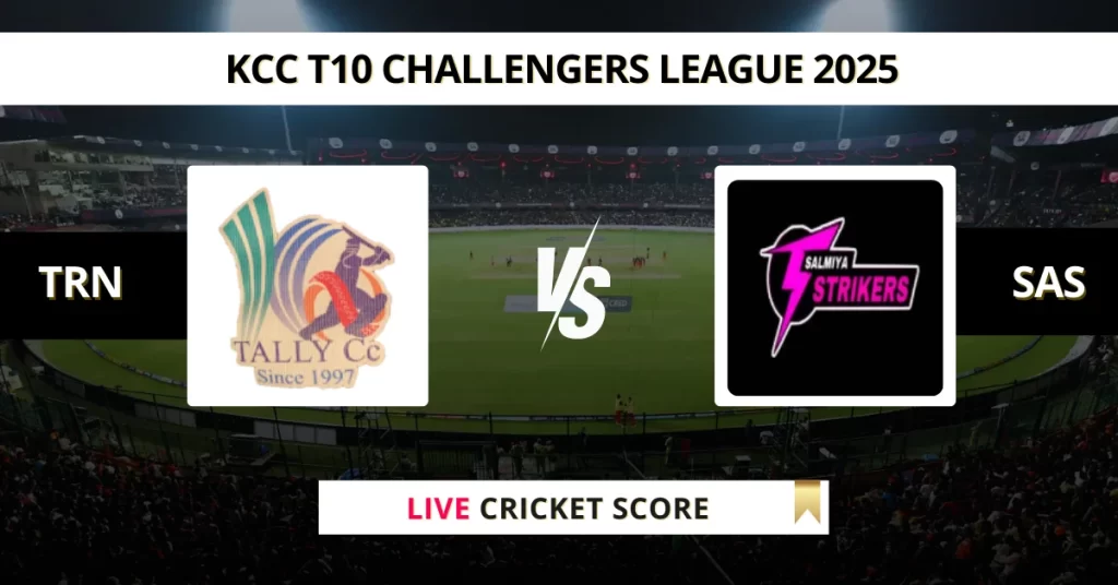 TRN vs SAS Live Score: Scorecard, Ball by Ball Commentary – Match 7, KCC T10 Challengers League