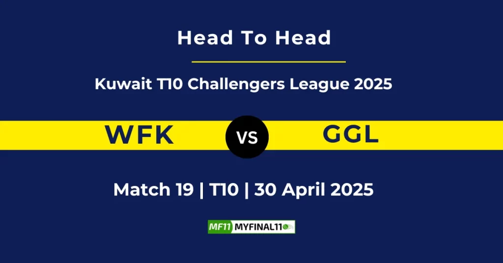 WFK vs GGL Player Battle & Head to Head Team Stats – KCC T10 Challengers League 2025