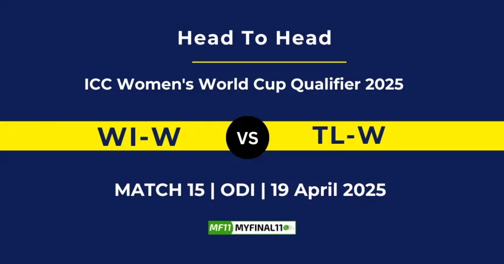 WI-W vs TL-W Player Battle & Head to Head Team Stats – ICC Women’s World Cup Qualifier 2025