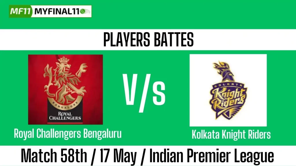 RCB vs KKR Match 58 IPL 2025: Key Player Battles to Watch Out For