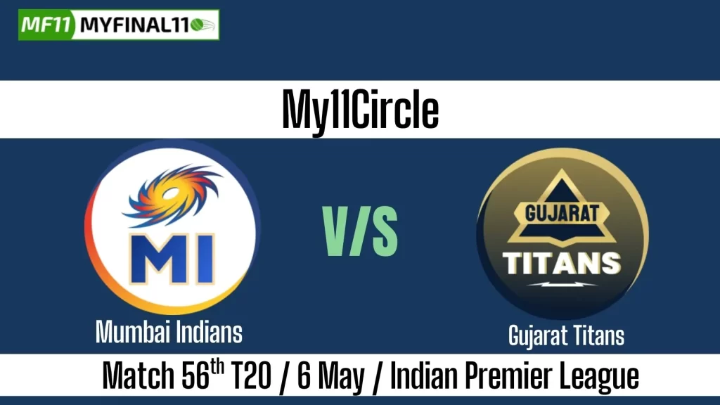 MI vs GT My11Circle Prediction, Pitch Report, Playing11 and Top Picks.