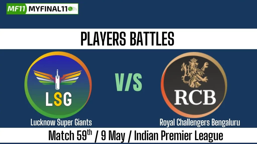 LSG vs RCB Match 59 IPL 2025: Key Player Battles to Watch Out For