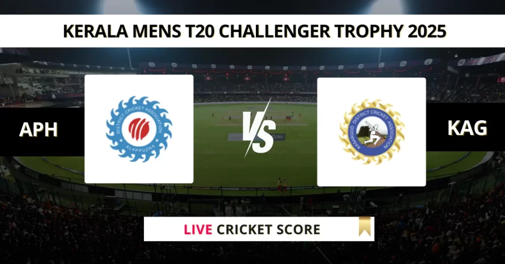 APH vs KAG Live Score: Scorecard, Ball by Ball Commentary – Match 10, Kerala T20 Men’s Challenger Trophy 2025