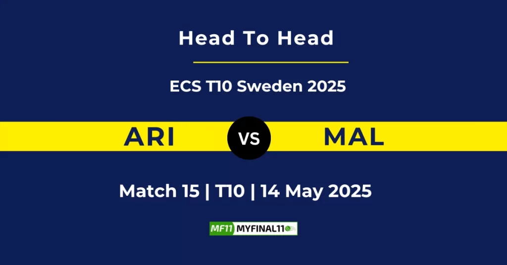 ARI vs MAL Player Battle & Head to Head Team Stats – ECS T10 Sweden 2025