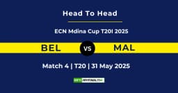 BEL vs MAL Player Battle & Head to Head Team Stats – ECN T20I Mdina Cup 2025