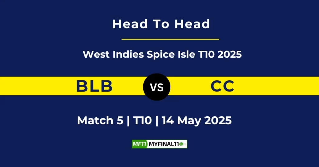 BLB vs CC Player Battle & Head to Head Team Stats – Spice Isle T10 2025