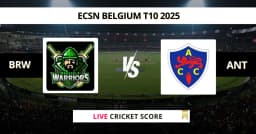 BRW vs ANT Live Score: Scorecard, Ball by Ball Commentary – Match 27, ECSN T10 Belgium 2025