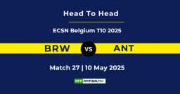 BRW vs ANT Player Battle & Head to Head Team Stats – ECSN T10 Belgium 2025