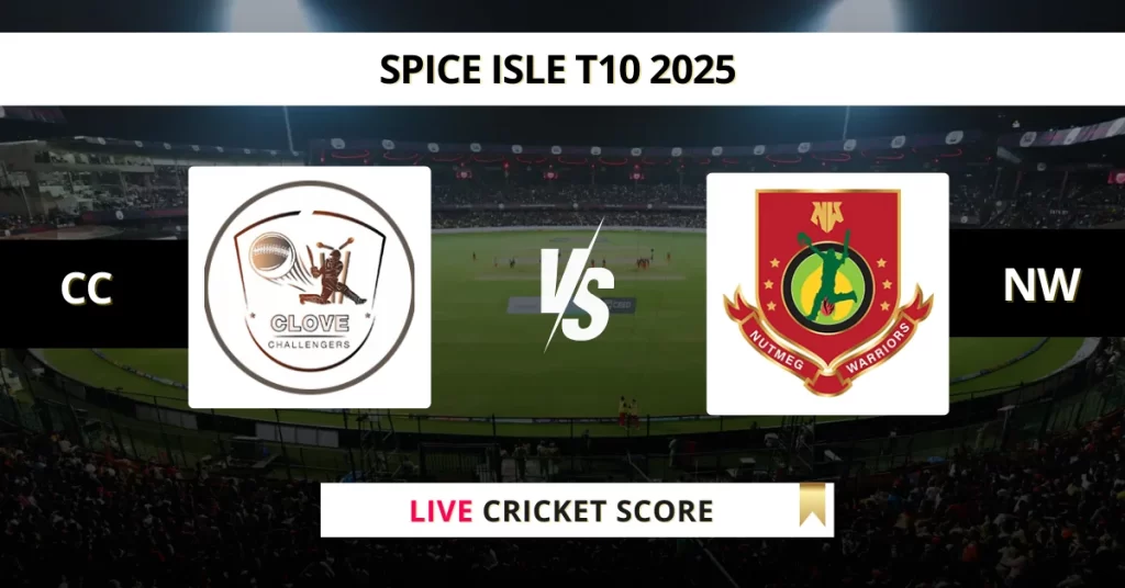 CC vs NW Live Score: Scorecard, Ball by Ball Commentary – Match 15, West Indies Spice Isle T10 2025