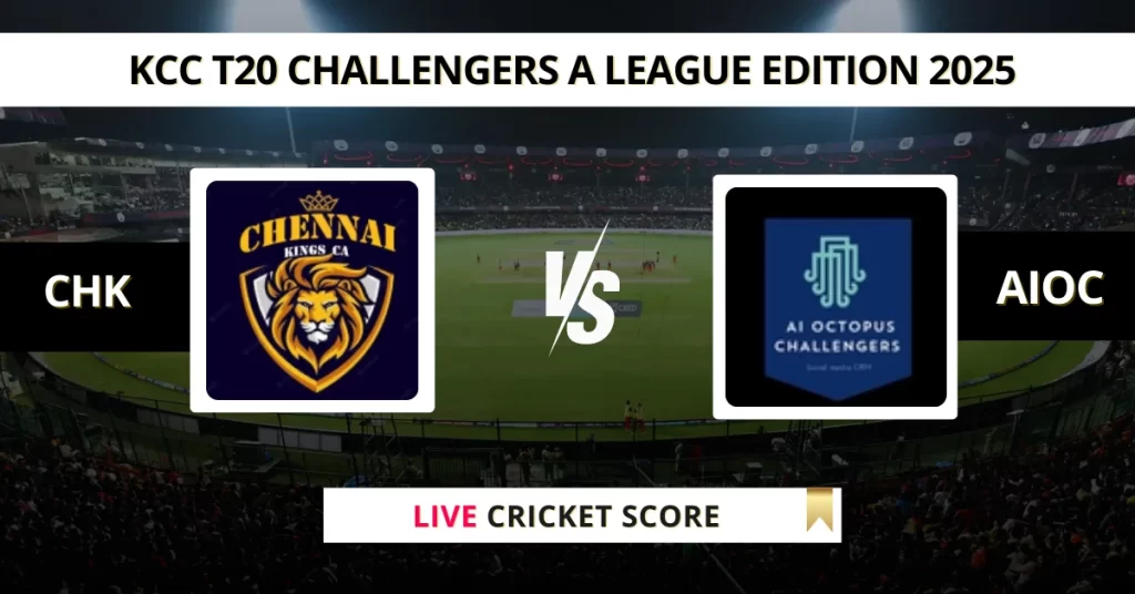 CHK vs AIOC Live Score: Scorecard, Ball by Ball Commentary – Match 15, Kuwait T20 Challengers A League 2025