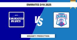 EMB vs DUB Dream11 Prediction Today: Match 37 Fantasy Tips, Captain & Vice Captain Pick | Emirates D10 Tournament 2025