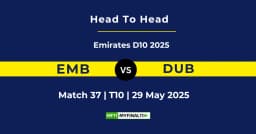 EMB vs DUB Player Battle & Head to Head Team Stats – Emirates D10 Tournament 2025