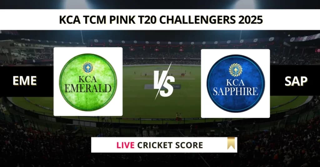 EME vs SAP Live Score: Scorecard, Ball by Ball Commentary – Match 11, Kerala T20 Women’s Challengers Trophy 2025