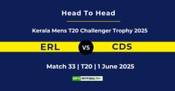 ERL vs CDS Player Battle & Head to Head Team Stats – Kerala T20 Men’s Challenger Trophy 2025