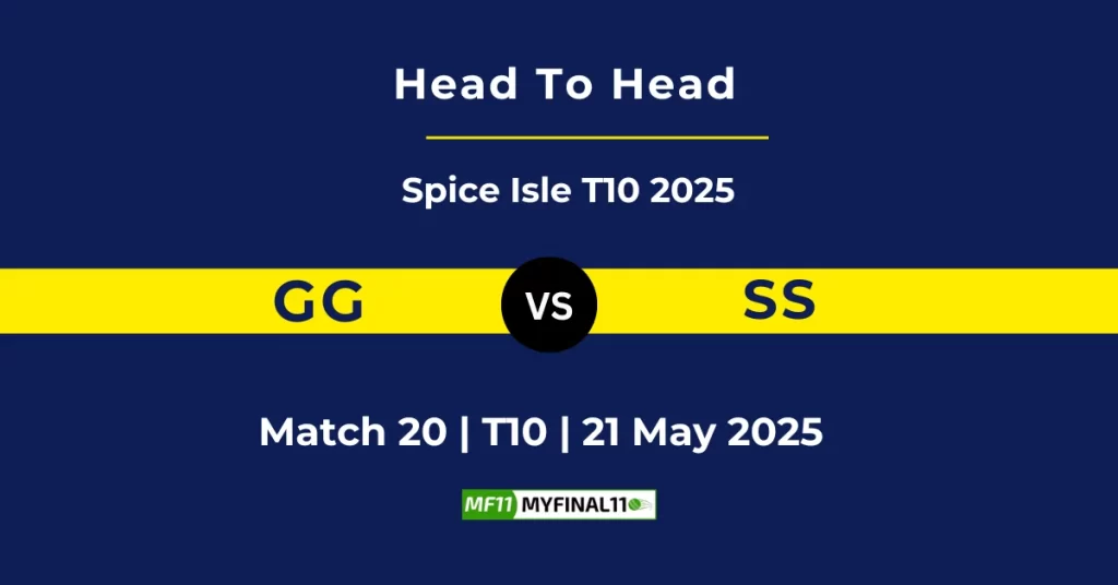 GG vs SS Player Battle, Head to Head Team Stats, Team Record – Spice Isle T10 2025