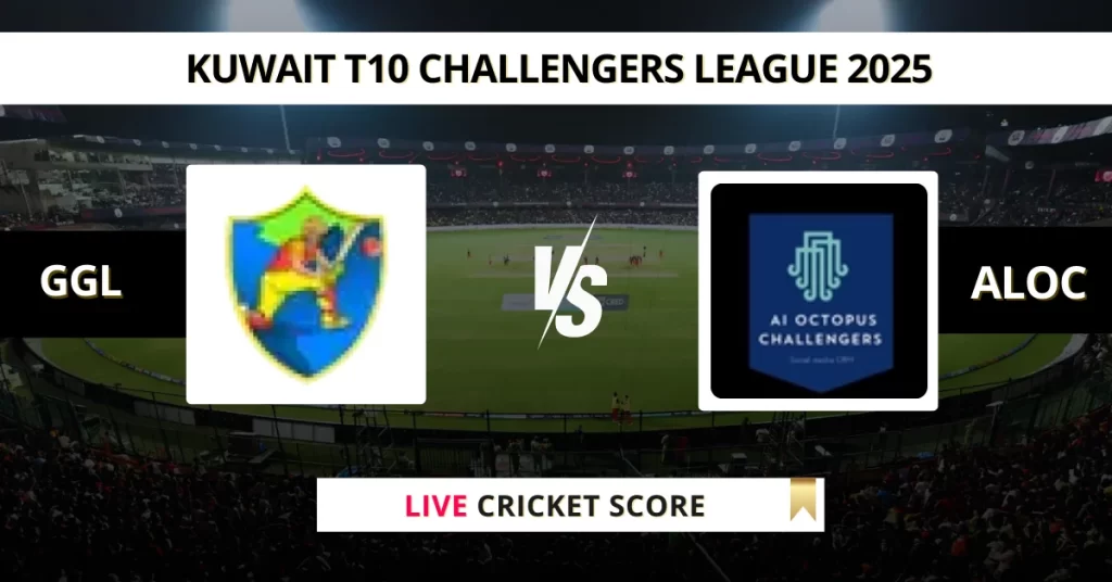 GGL vs AIOC Live Score: Scorecard, Ball by Ball Commentary – Match 29, KCC T10 Challengers League