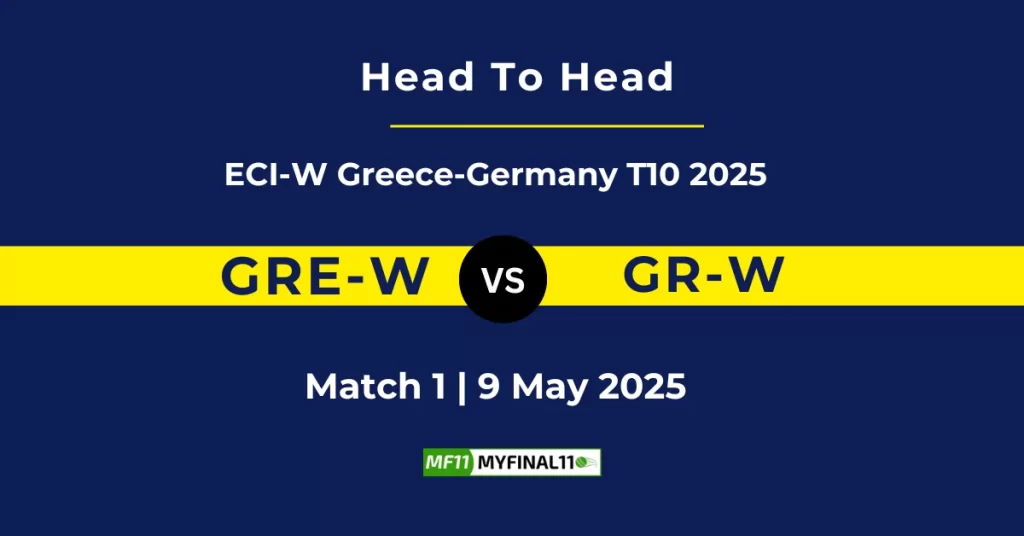 GRE-W vs GR-W Player Battle & Head to Head Team Stats – ECI-W Greece-Germany T10 2025