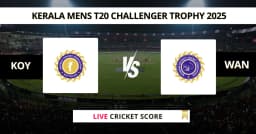 KOY vs WAN Live Score: Scorecard, Ball by Ball Commentary – Match 34, Kerala T20 Men’s Challenger Trophy 2025