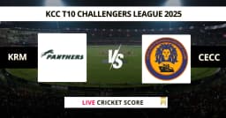 KRM vs CECC Live Score: Scorecard, Ball by Ball Commentary – Final, KCC T10 Challengers League