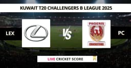 LEX vs PC Live Score: Scorecard, Ball by Ball Commentary – Final, Kuwait T20 Challengers B League 2025
