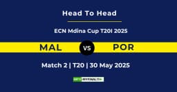 MAL vs POR Player Battle & Head to Head Team Stats – ECN T20I Mdina Cup 2025