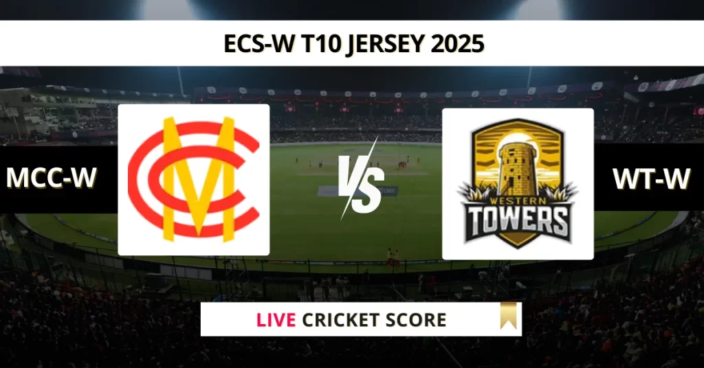 WT-W vs MCC-W Live Score: Scorecard, Ball by Ball Commentary – Match 6, ECS-W T10 Jersey 2025