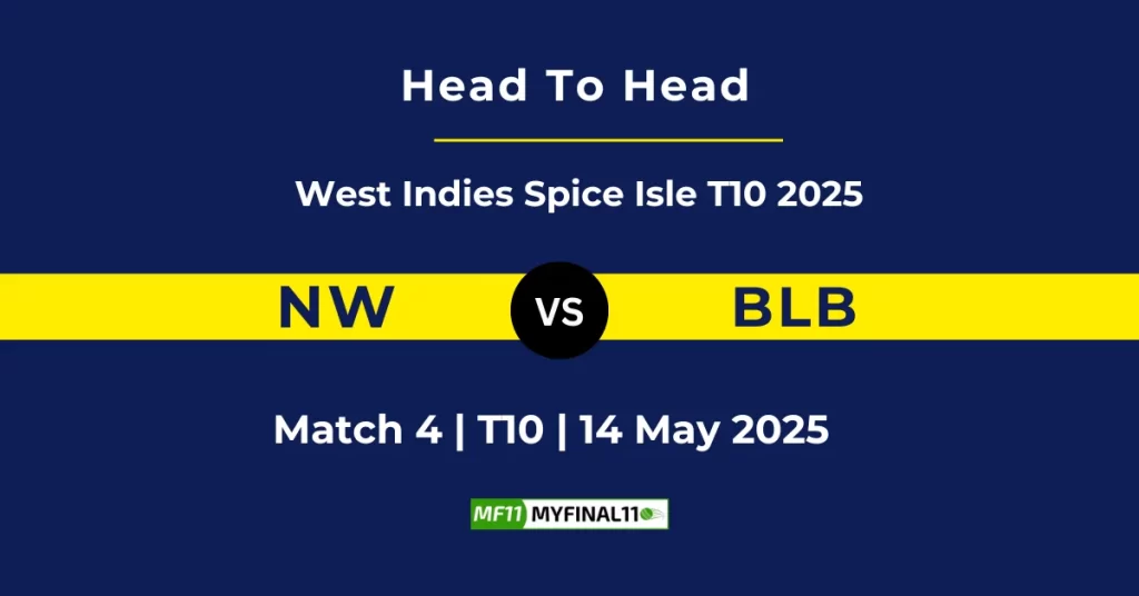 NW vs BLB Player Battle & Head to Head Team Stats – West Indies T10 Spice Isle 2025