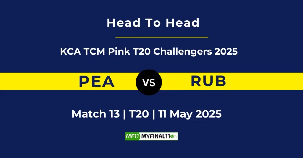 PEA vs RUB Player Battle & Head to Head Team Stats – Kerala Women’s T20 Challengers Trophy 2025