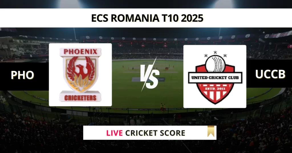 PHO vs UNI Live Score: Scorecard, Ball by Ball Commentary – Match 1, ECS T10 Romania 2025