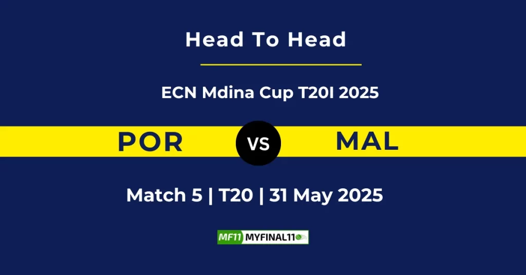POR vs MAL Player Battle & Head to Head Team Stats – ECN Mdina Cup T20I 2025