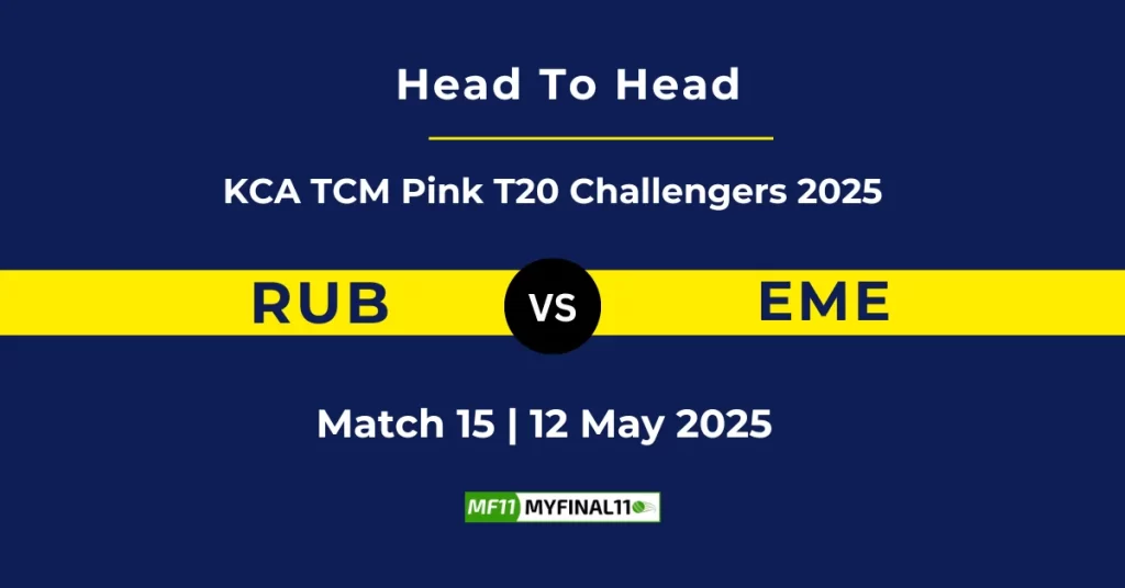 RUB vs EME Player Battle & Head to Head Team Stats – Kerala Women’s T20 Challengers Trophy 2025