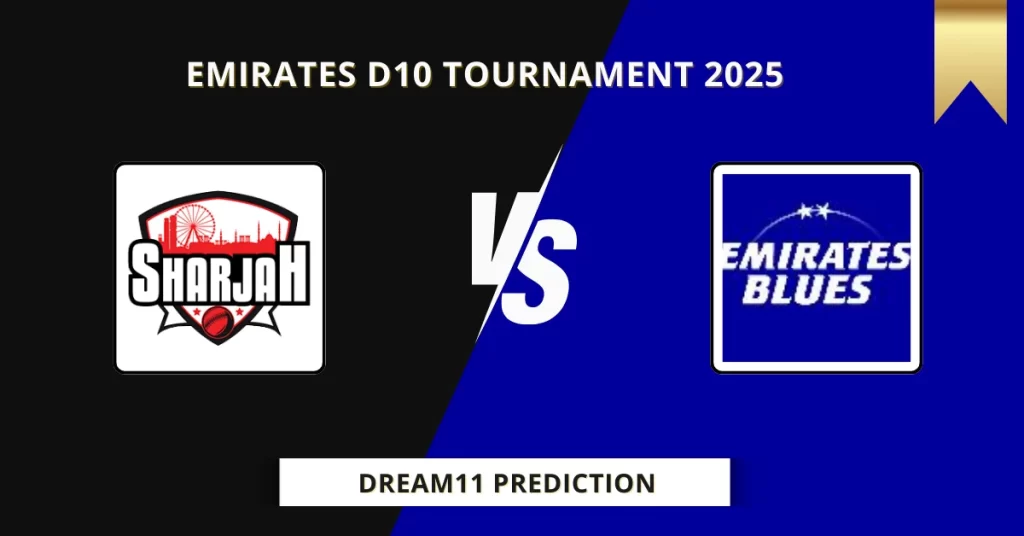 SHA vs EMB Dream11 Prediction Today: Match 2 Fantasy Tips, Captain & Vice Captain Pick | Emirates D10 Tournament 2025