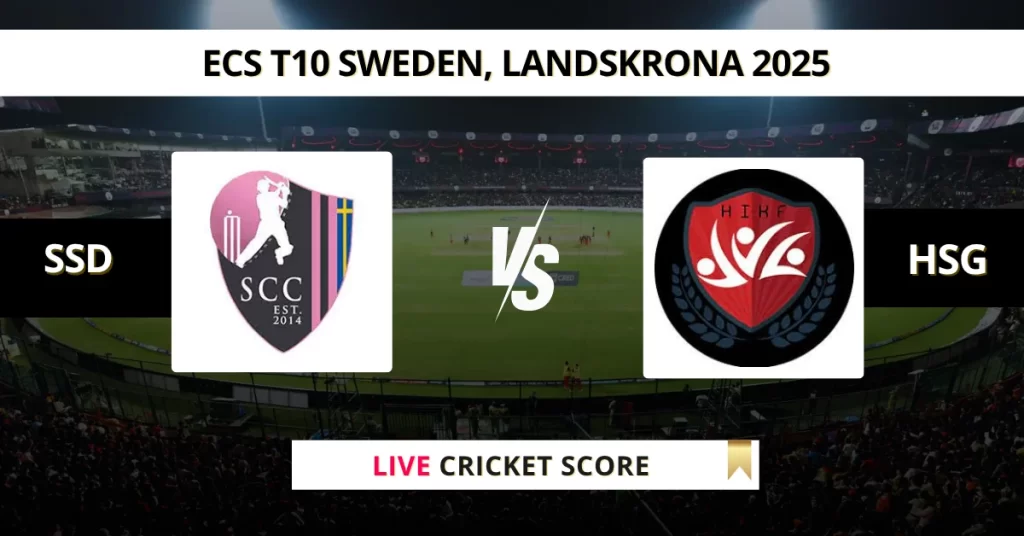 SSD vs HSG Live Score: Scorecard, Ball by Ball Commentary – Match 19, ECS Sweden, Landskrona