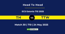 TH vs TTW Player Battle & Head to Head Team Stats – ECS T10 Estonia 2025