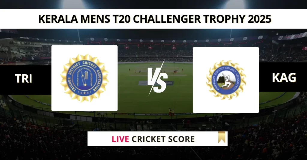 TRI vs KAG Live Score: Scorecard, Ball by Ball Commentary – Match 2, Kerala Mens T20 Challenger Trophy