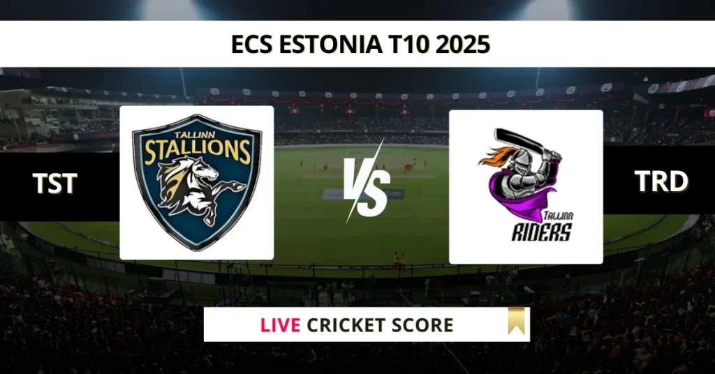 TST vs TRD Live Score: Scorecard, Ball by Ball Commentary – Match 28, ECS Estonia T10