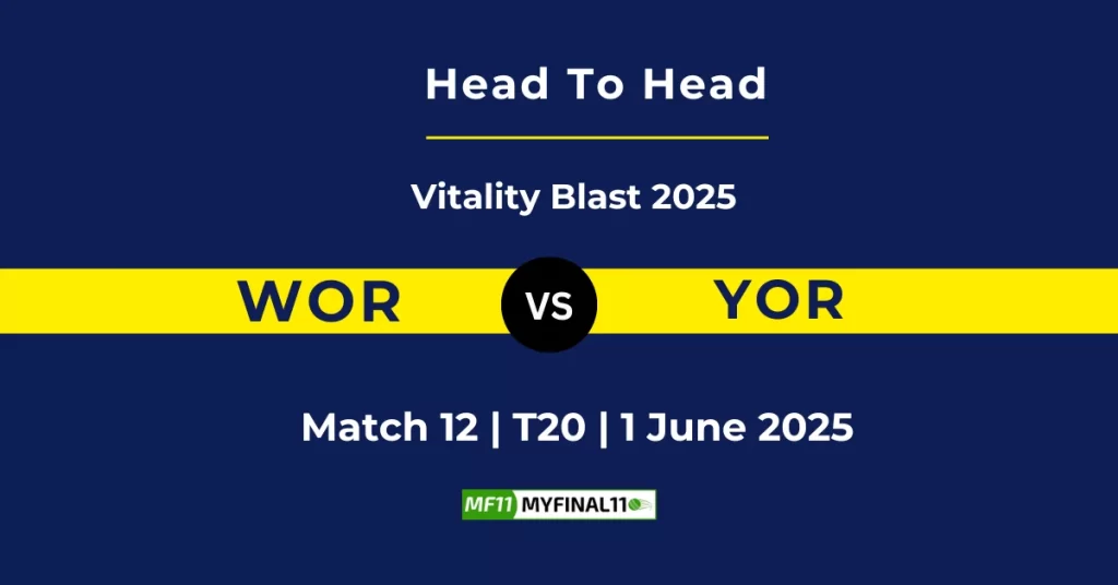 WOR vs YOR Player Battle & Head to Head Team Stats – Vitality Blast 2025