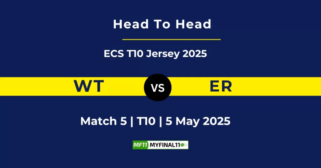 WT vs ER Player Battle & Head to Head Team Stats – ECS T10 Jersey 2025