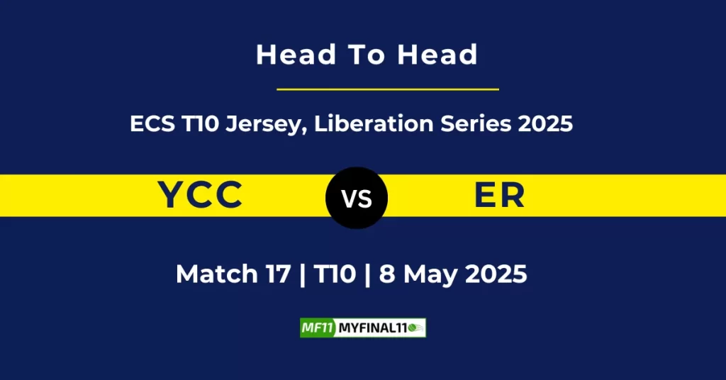 YCC vs ER Player Battle & Head to Head Team Stats – ECS T10 Jersey 2025