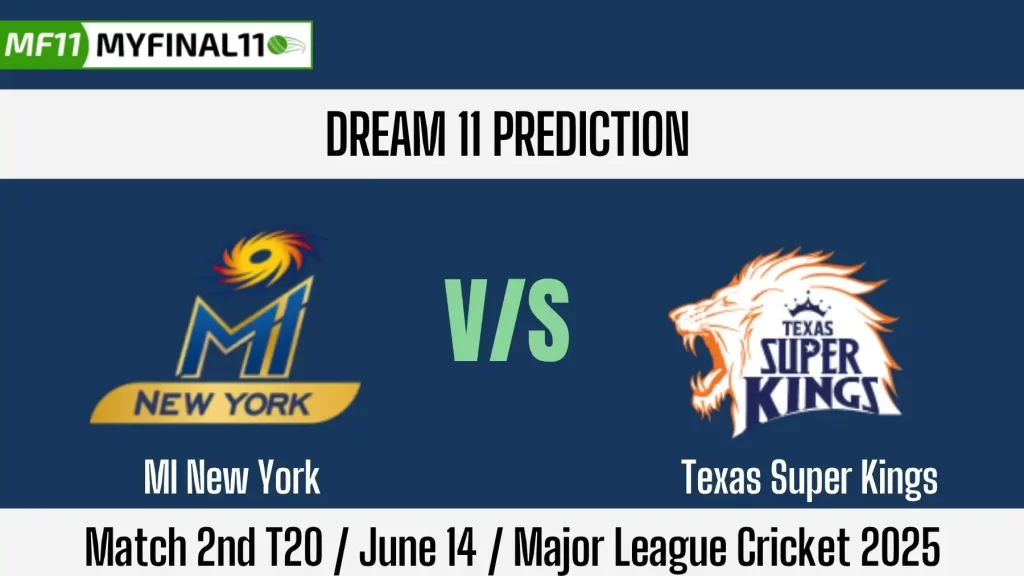 NY vs TEX Dream11 Prediction Today: Pitch Report, Player Stats, & Major League Cricket 2025 – Match 2