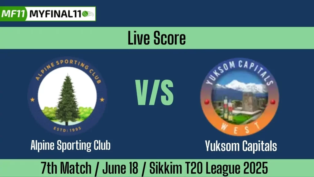 ASC vs YC Live Score: Scorecard, Ball by Ball Commentary – Match 7, Sikkim T20 League